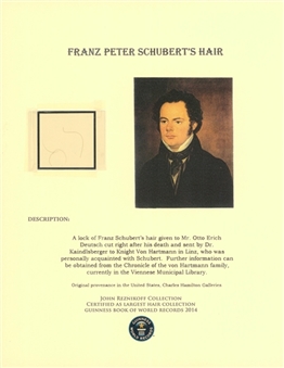 Franz Schubert Hair Display (University Archives)